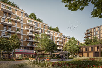 Visualisierung eines Wohnprojekts in der Meischlgasse