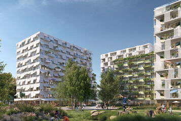 Visualisierung eines Wohnprojekts im 10. Bezirk